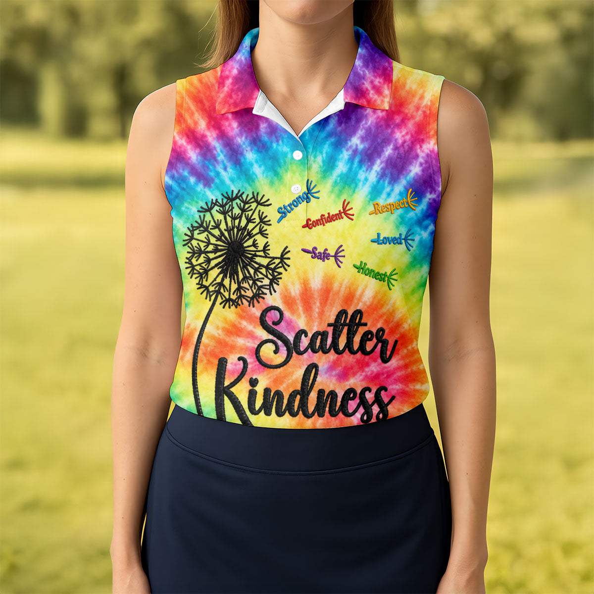 Scatter Kindness Suicide Awareness Polo Shirt, Womens Golf Tops, Golf Polo For Women