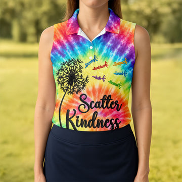 Scatter Kindness Suicide Awareness Polo Shirt, Womens Golf Tops, Golf Polo For Women