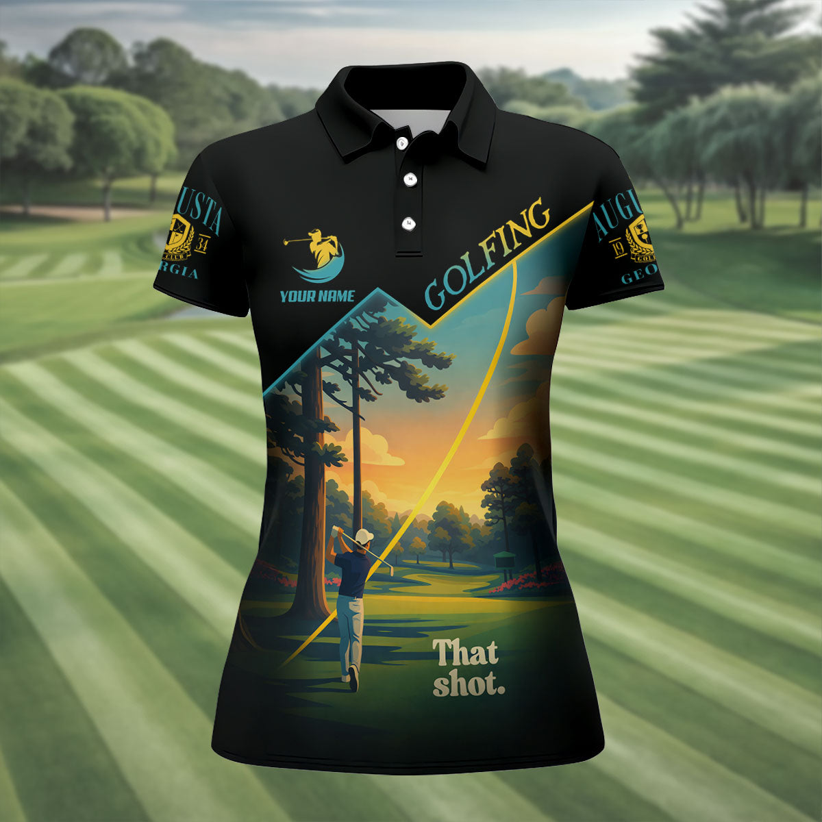 Augusta Georgia Golf Tournament Golf Shirt For Women, Performance Golf Shirt, Ladies Golf Shirts