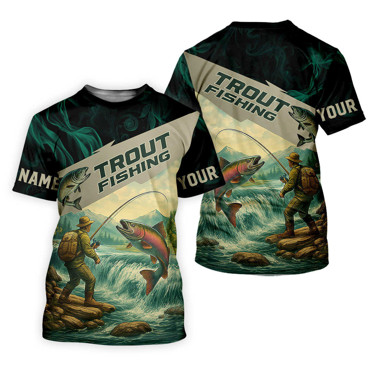 Rainbow Trout Fishing SPF Shirt For Men, Gift For Fisherman, Fishing Shirts For Men