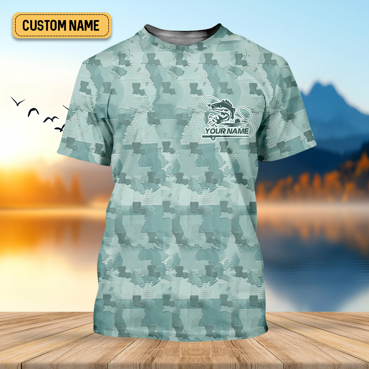 Florida Camo Fishing UPF Shirts, Performance Fishing Shirts, Fishing Gifts For Men, Men's Fishing Shirt