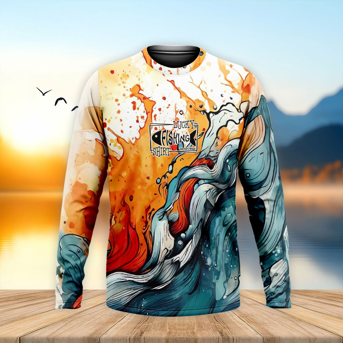 Lucky Fishing Shirt Do Not Wash Great Wave Art Fishing UPF Shirts, Funny Fishing Shirt, Fishing Shirts For Men