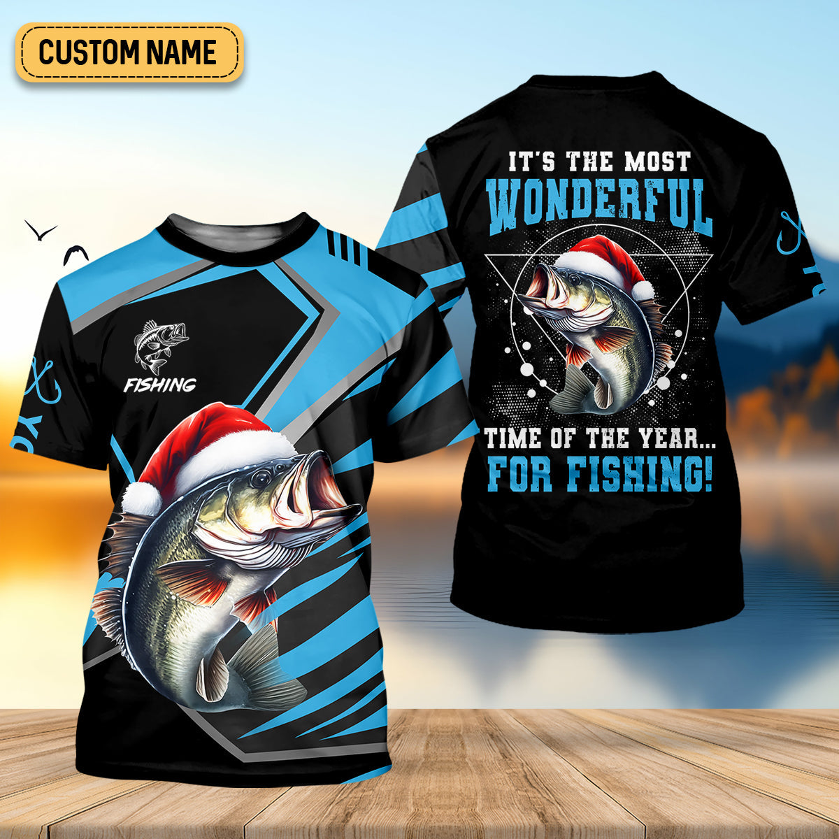 It's The Most Wonderful Time Of The Year For Fishing SPF Shirt For Men, Christmas Fishing Gift Ideas