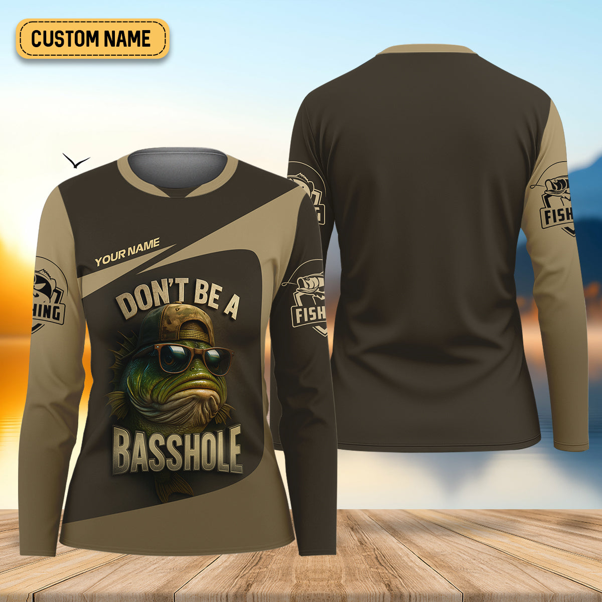 Don't Be A Basshole Women's Fishing Shirt, Mahi Fishing Shirt, UPF Fishing Shirt