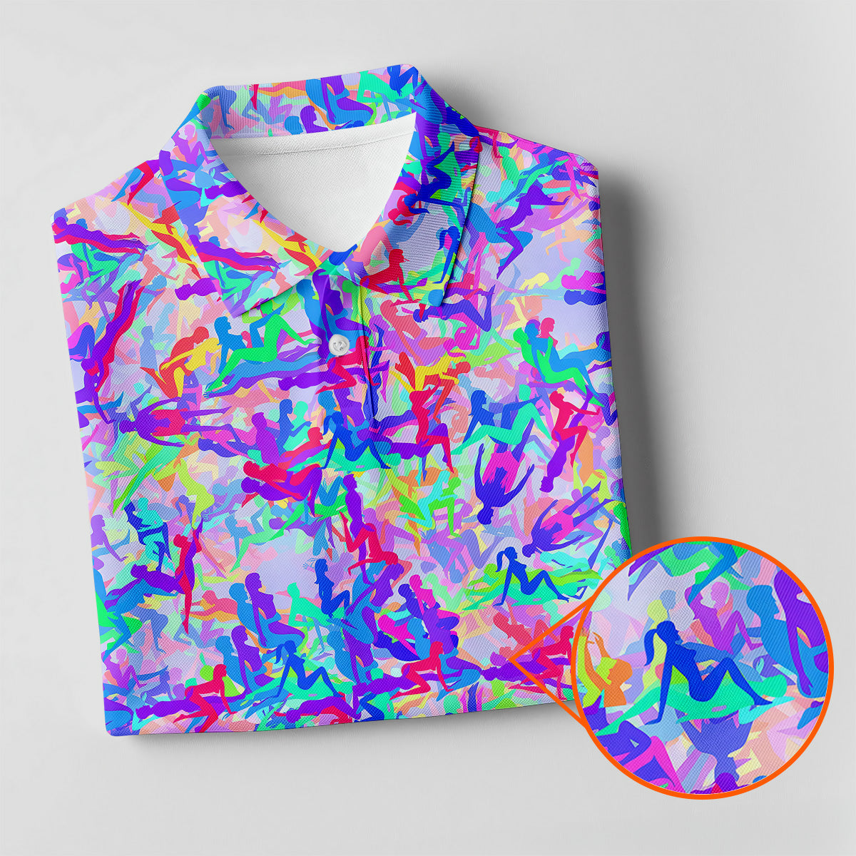 Funny Couple Purple Neon Womens Golf Tops, Unique Gift For Golfer, Ladies Golf Polos