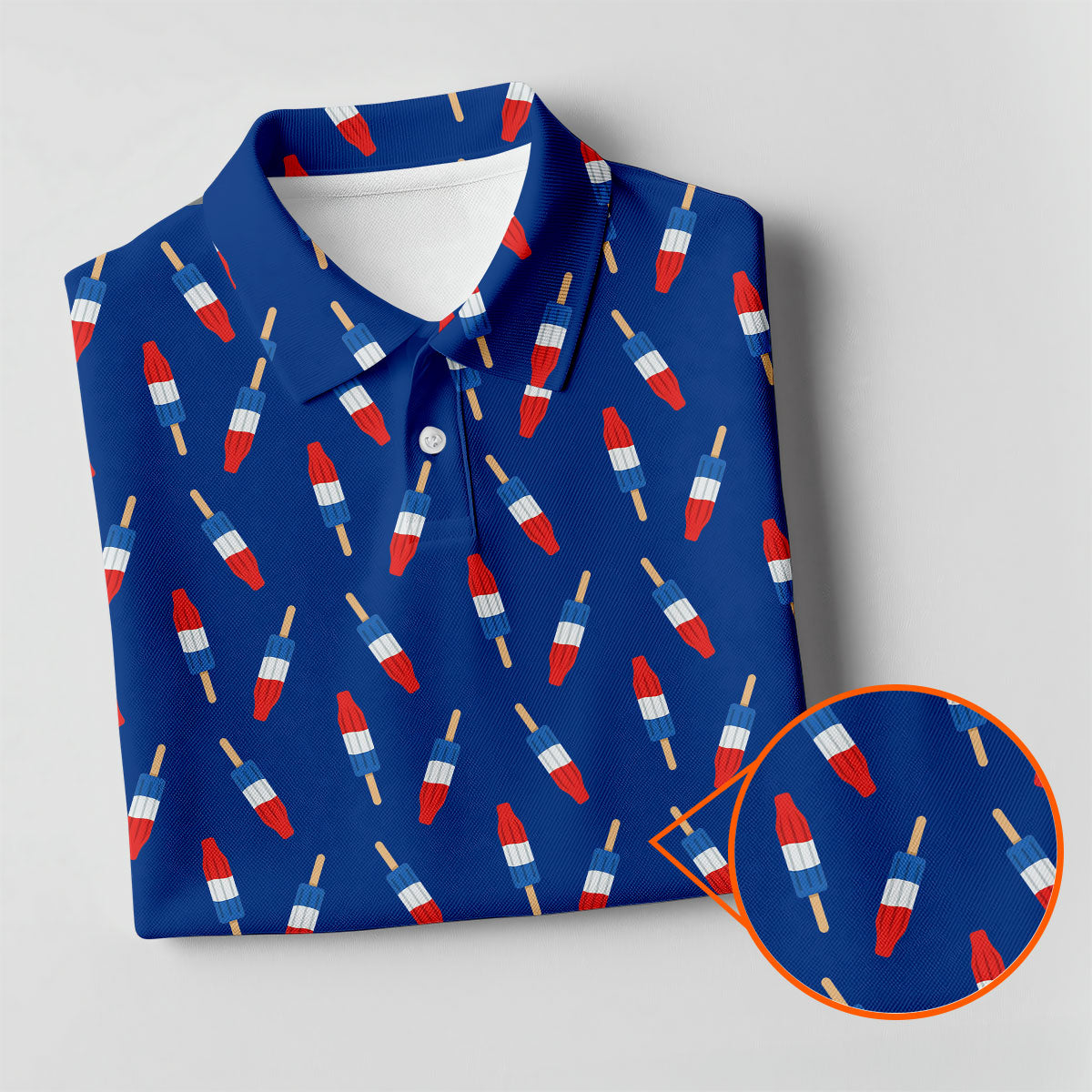 Red White Blue Patriotic Popsicles 4th Of July Golf Shirt, 250th Anniversary Golf Shirt For Women