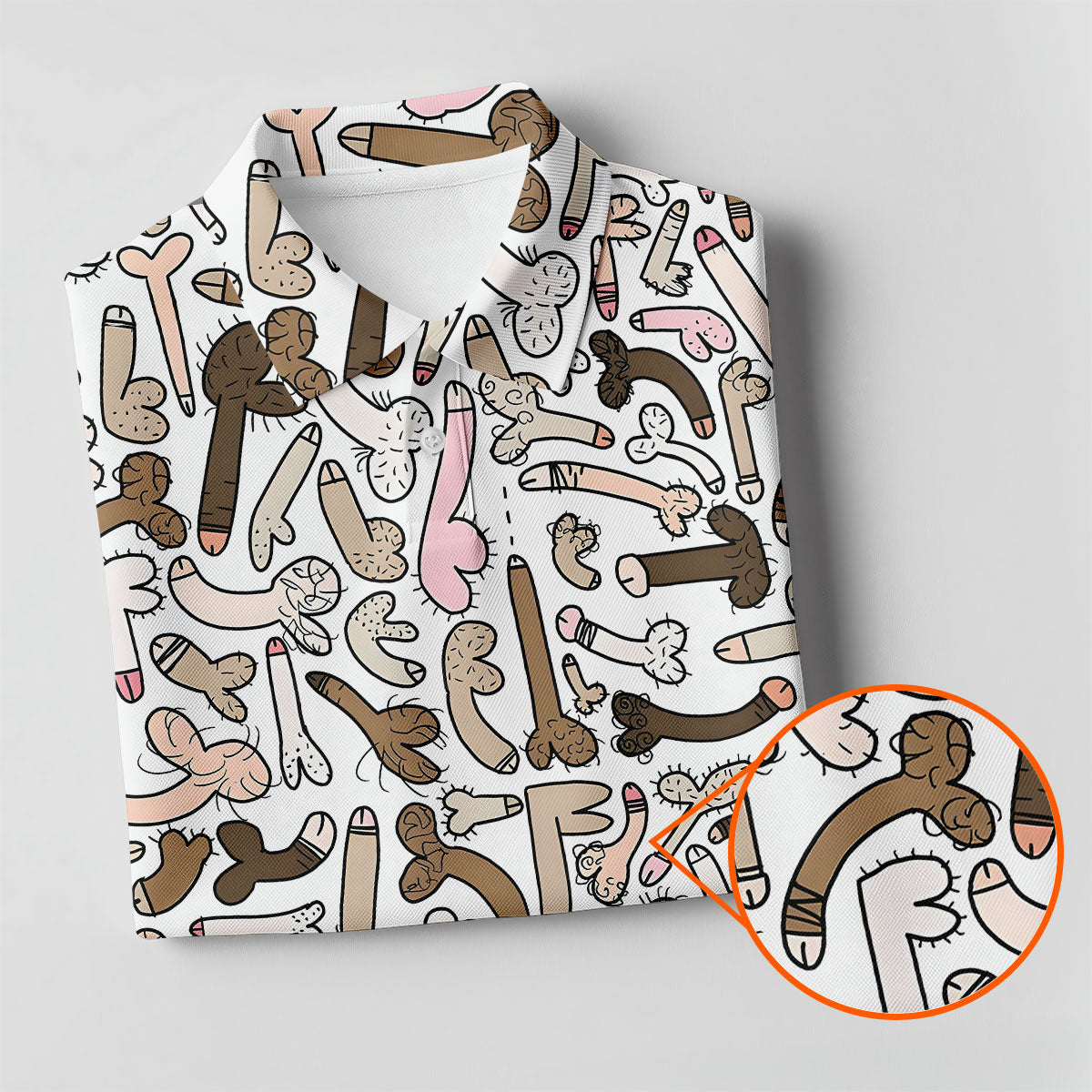 Funny Adult Doodle Novelty Pattern Polo Shirt, Womens Golf Polo, Golf Shirts For Women