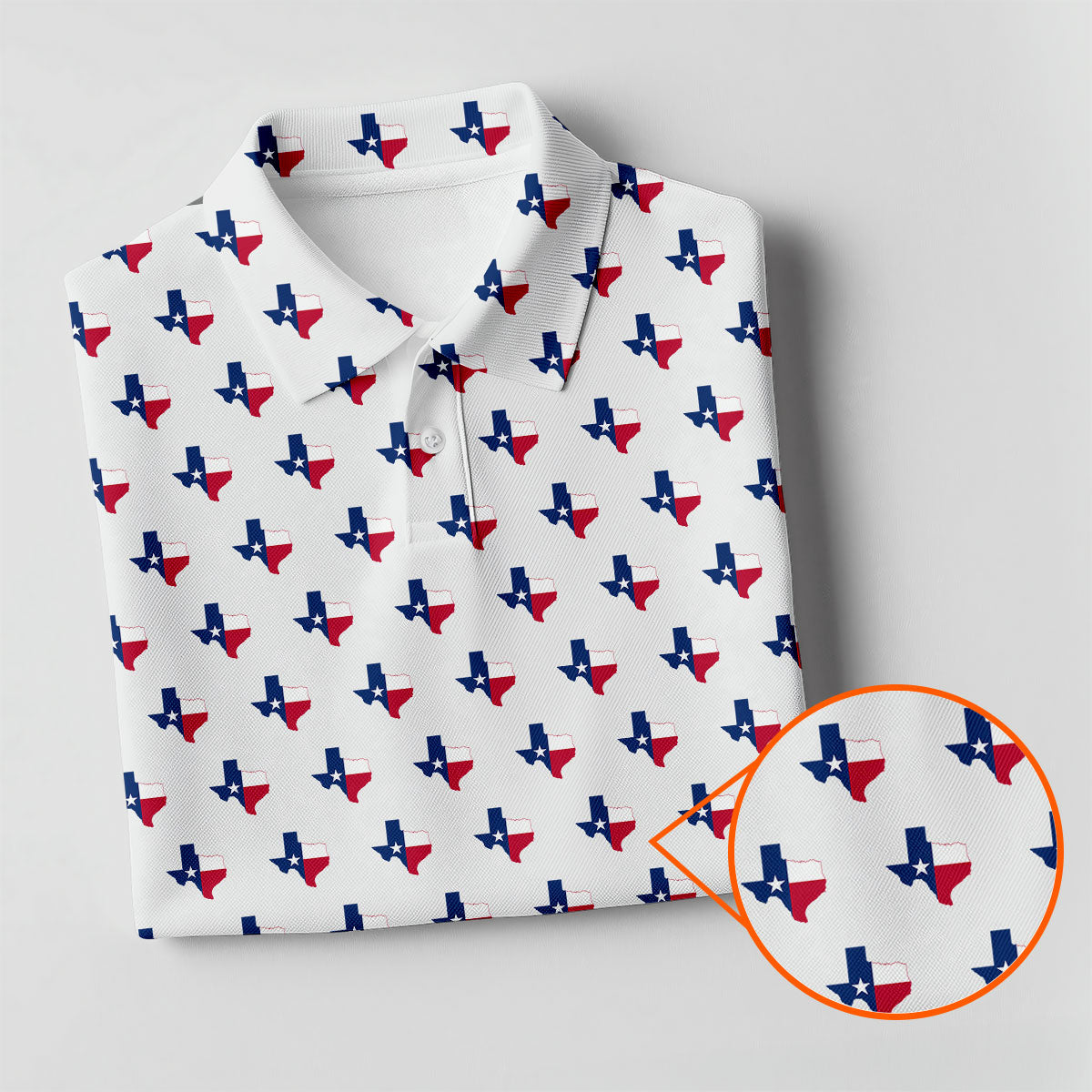 Texas Flag State Pattern Golf Polo Shirt, Men's Golf Shirt, Hawaiian Golf Shirt