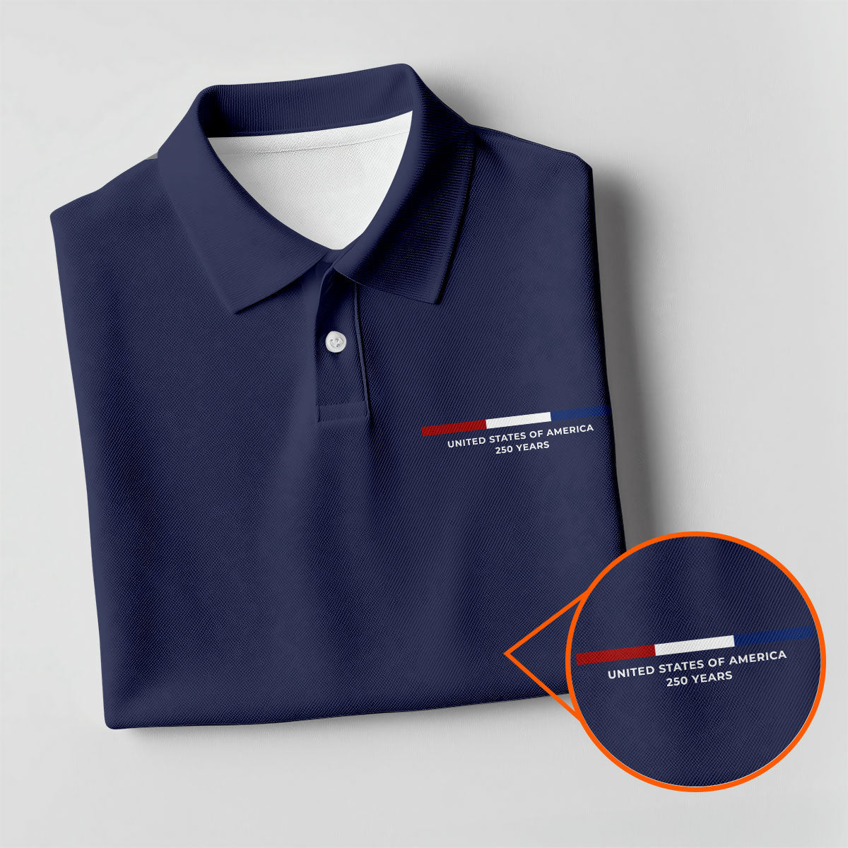 United States Of America 250 Years Navy Golf Shirt, Patriotic Golf Shirt, Golf Shirt For Women