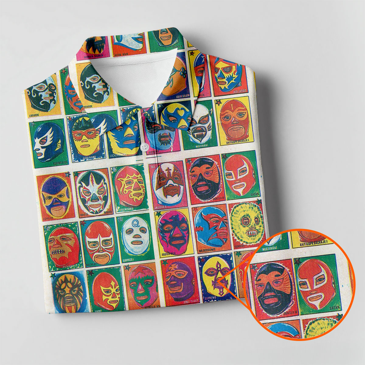 Lucha Libre Mask Grid Pattern Ladies Golf Tops, Cinco De Mayo Celebration Golf Shirt For Women