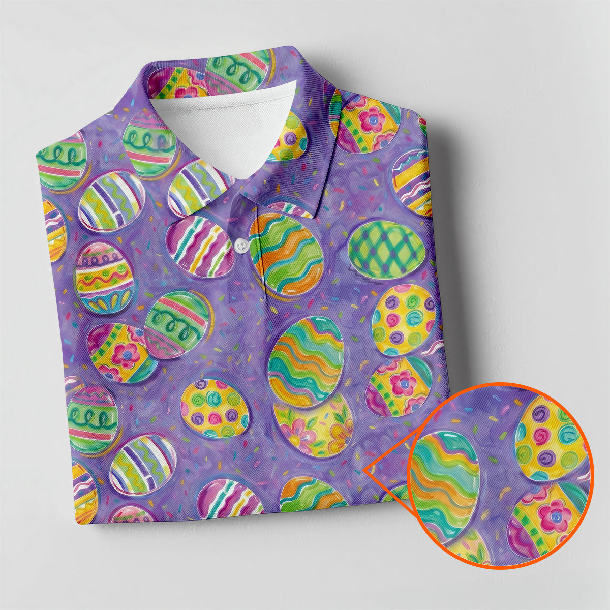 Colorful Painted Easter Eggs Women Golf Top, Cute Golf Outfit, Ladies Golf Shirts