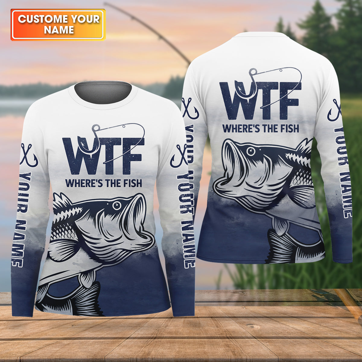 Where's The Fish Funny Fishing Shirt, Funny Quote Fishing UPF Shirts, Women Fishing Shirt