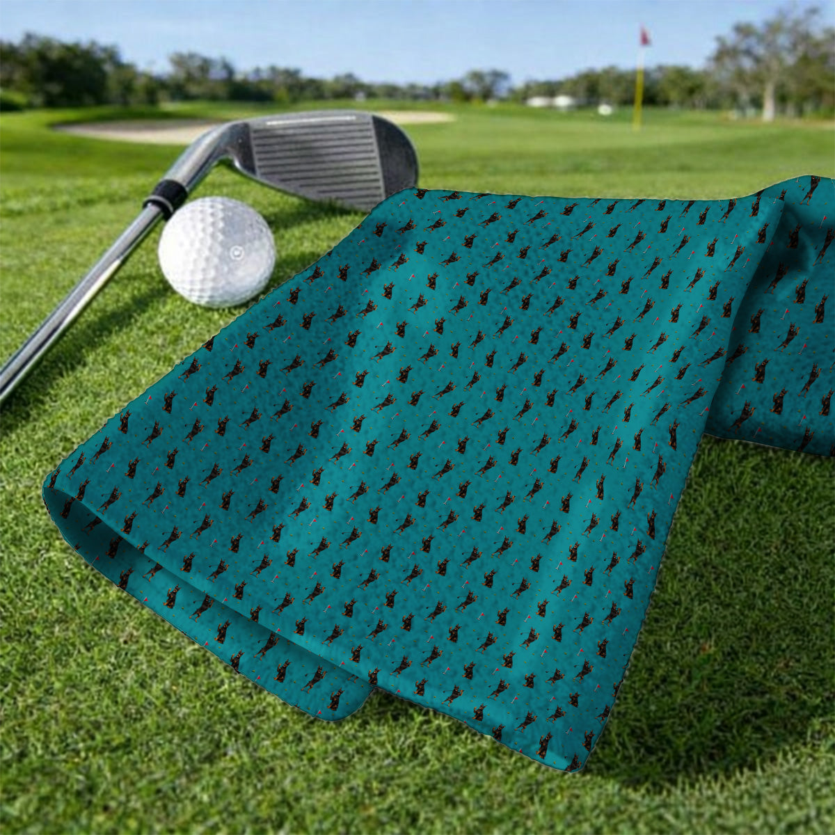 Doberman Golf Socks, Doberman Pattern Golf Sock, Crazy Golf Gift For Men