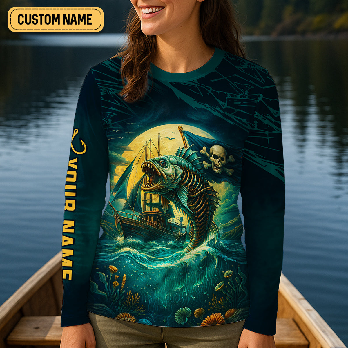 The Struggle Is Real But So Is The Reward Horror Fishing Women SPF Shirt, Female Fishing Shirts