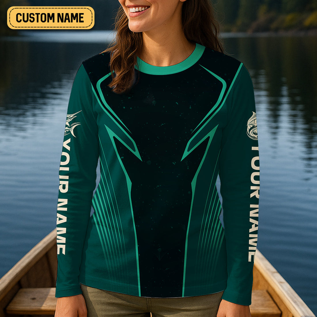 Blue Marlin Fishing Team Shirt, Fishing Jersey, SPF Long Sleeve Shirts Womens, Fishing Shirt For Women