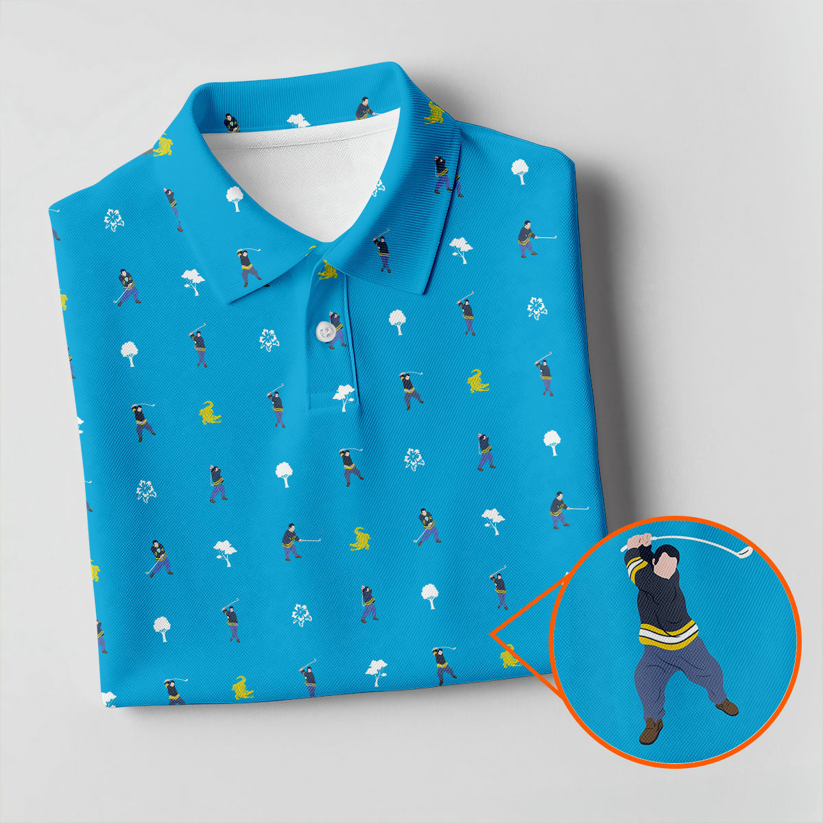 30th Anniversary Sport Movie Character Blue Golf Shirt, Fun Women's Golf Shirts, Ladies Golf Shirt