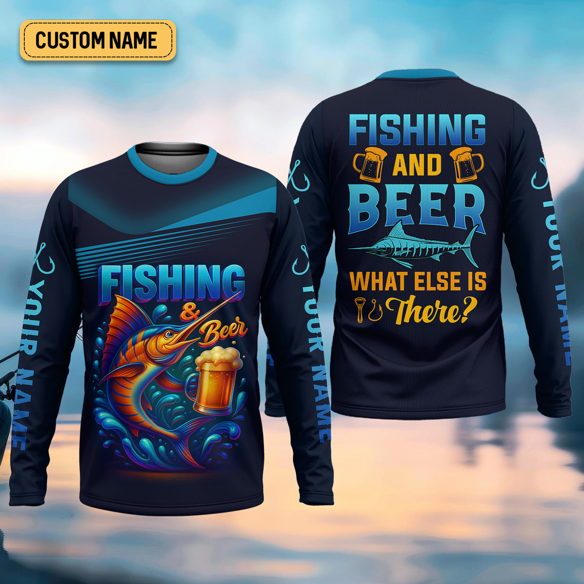 Fishing And Beer What Else Is There SPF Shirt For Men, Men's Fishing Shirt, Men's Fishing Shirt