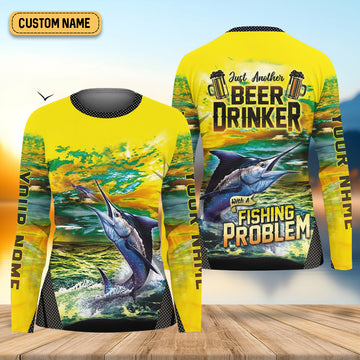 Just Another Beer Drinker With A Fishing Problem Women's Fishing Shirt, UPF Fishing Shirt, Fishing Gifts For Women