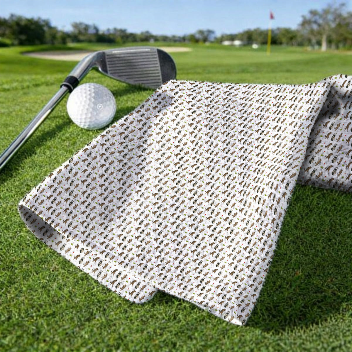 Funny Cat Golf Towels, Cats Pattern Golf Towel, Cat Lover Golf Gift