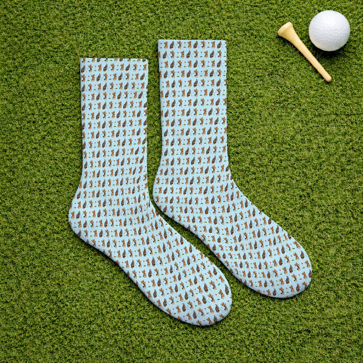 Yorkshire Terrier Golf Sock, Cute Yorkie Pattern Golf Socks, Gift for Golf Lovers