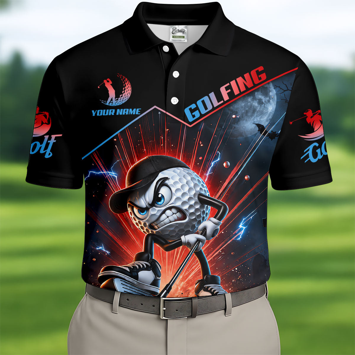 I Was One Under Today Funny Golf Ball Hawaiian Polo Shirt, Mens Golf Polo, Golf Apparel