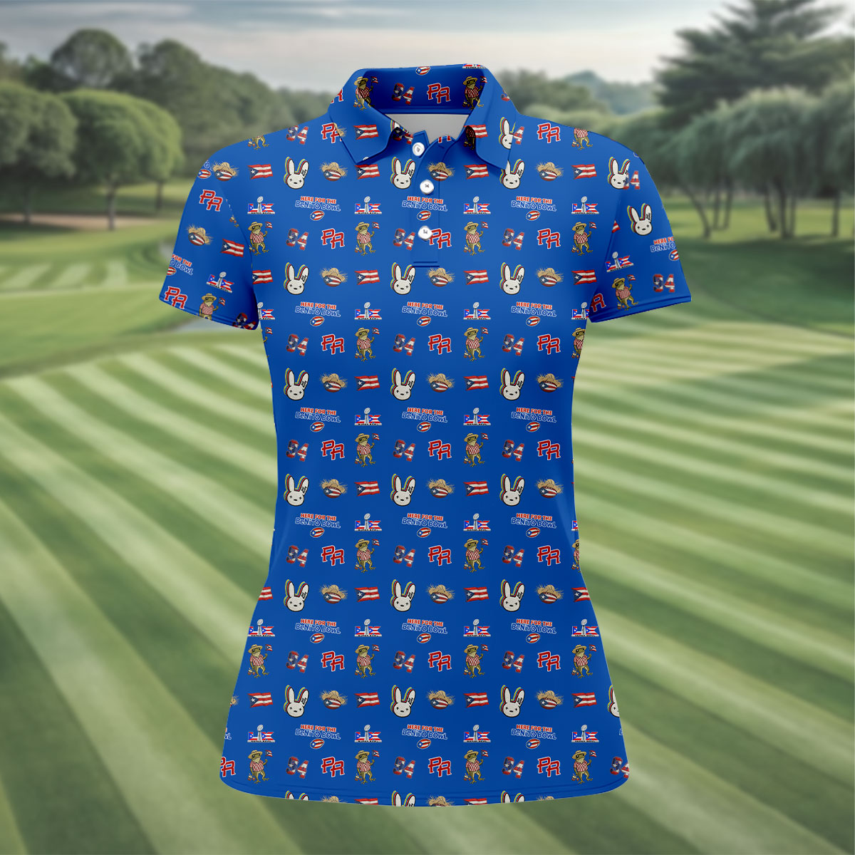 Here For The Benito Bowl Football Theme Blue Polo Shirt Womens, American Football League Gift Ideas For Football Fans