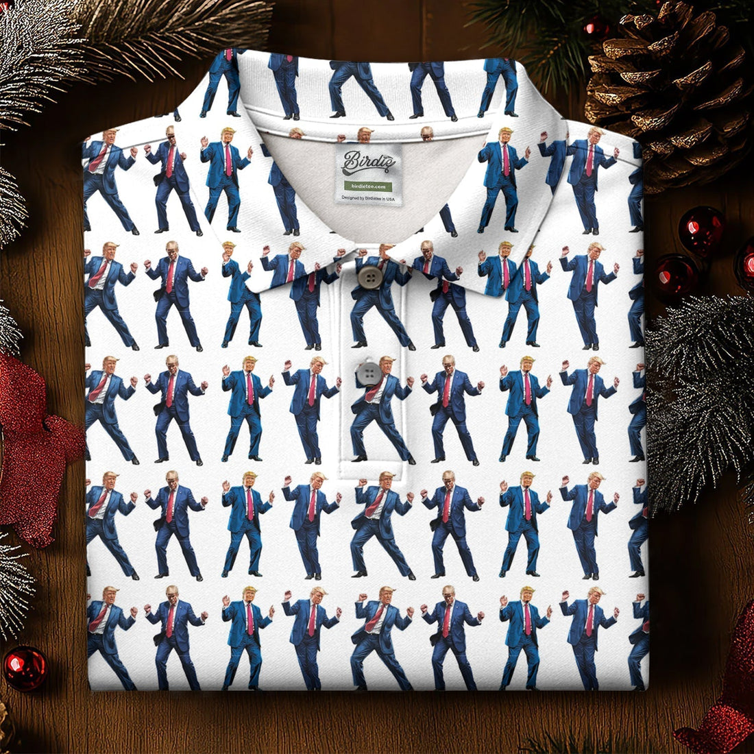 Christmas Trump Dancing Golf Tops For Women, Christmas Golf Polos Shirt, Women Golf Apparel