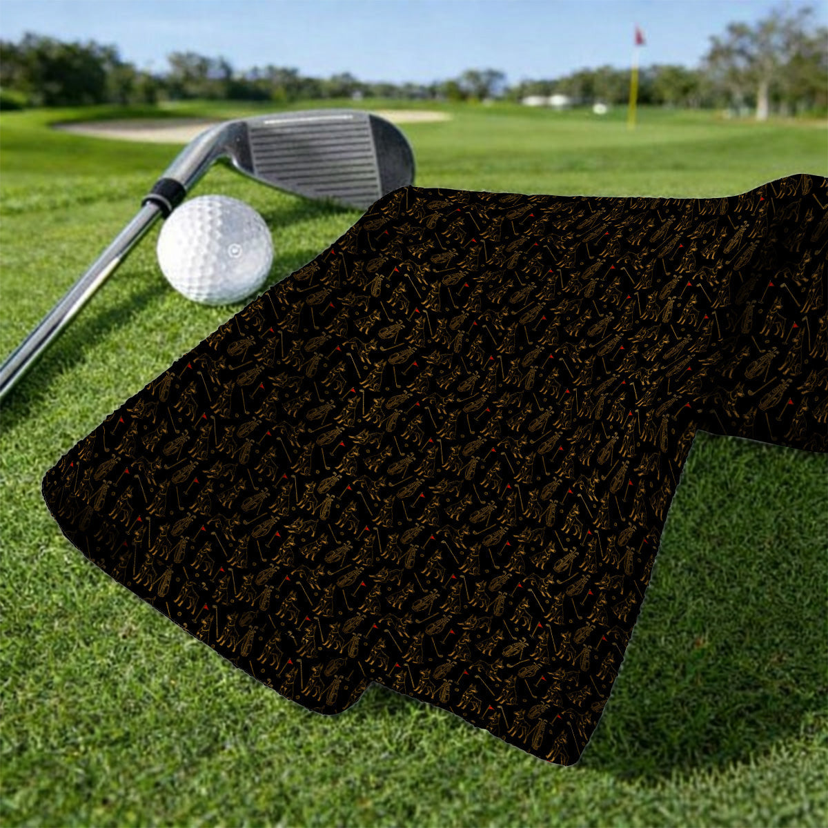 Crazy Doberman Golf Towel, Doberman Pattern Golf Towels, Golf Gift For Golfer