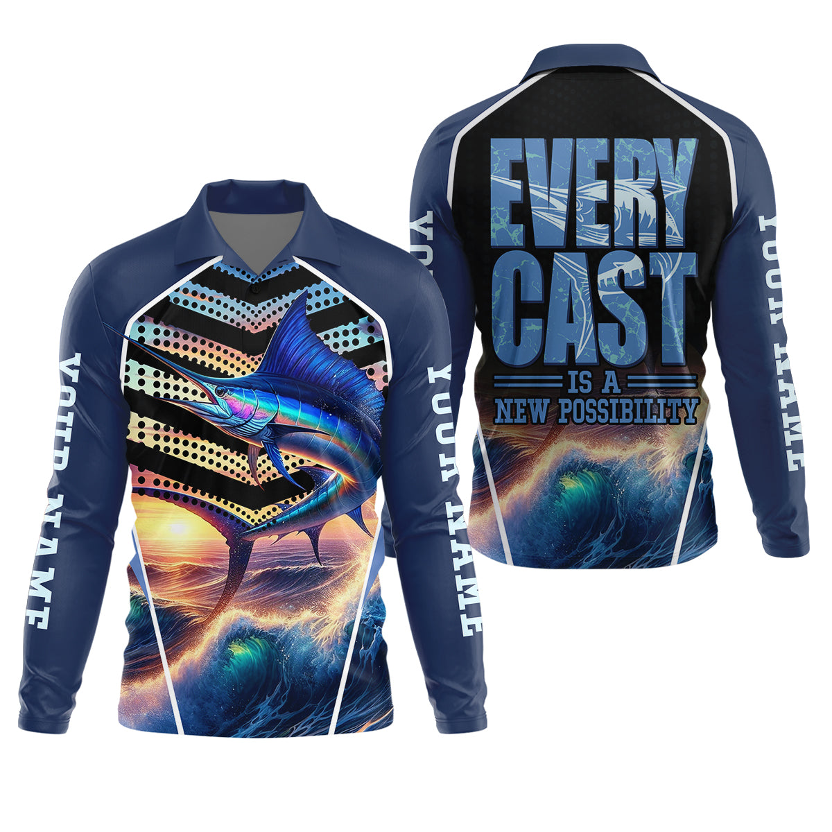 Every Cast Is A New Possibility Mens Fishing Shirts Long Sleeve, SPF Shirt For Men, Fishing Shirts For Men