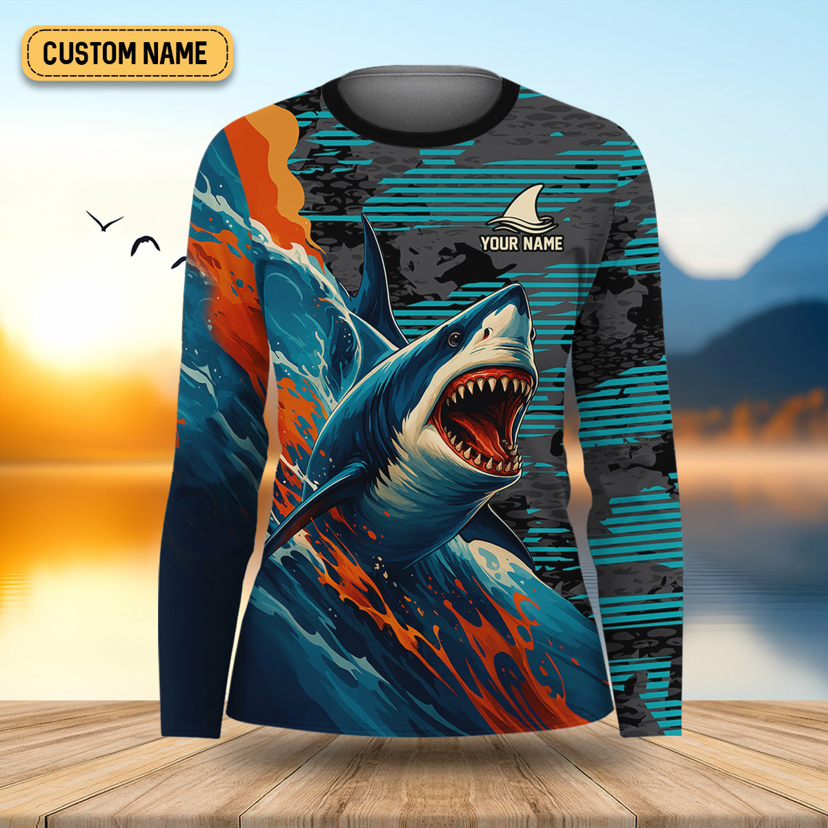 Shark Fishing Shirt, Fearless In The Face Of The Unknown Fishing UPF Shirts, Female Fishing Shirts