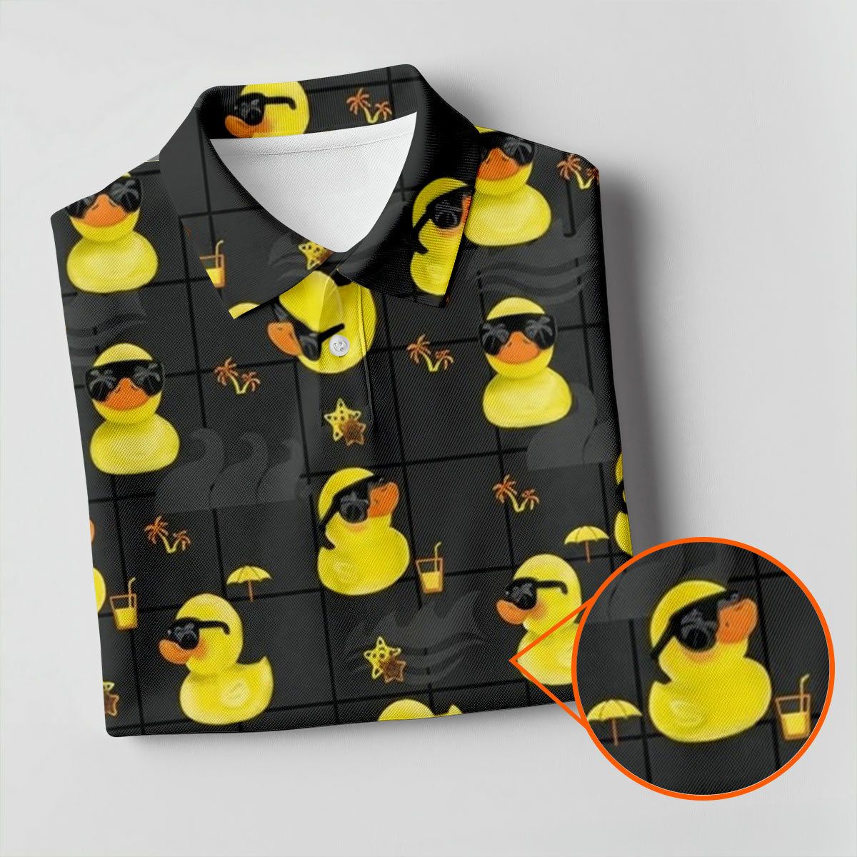 Yellow Rubber Duck Fun Women's Golf Shirts, Black Golf Shirt, Ladies Golf Shirts, Women's Polo Shirt