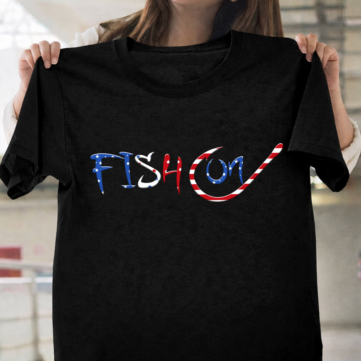Fish On Patriotic 4th Of July Funny Fishing Shirt, 250th Anniversary Fishing T-Shirts