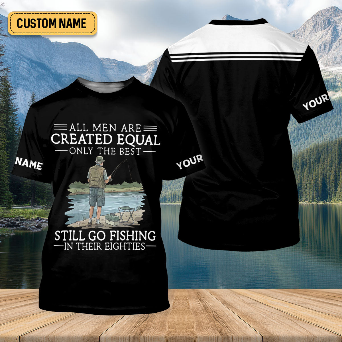 Funny 80th Birthday Fishing Shirt for Men, Custom Old Man Fisherman, Fishing UPF Shirts