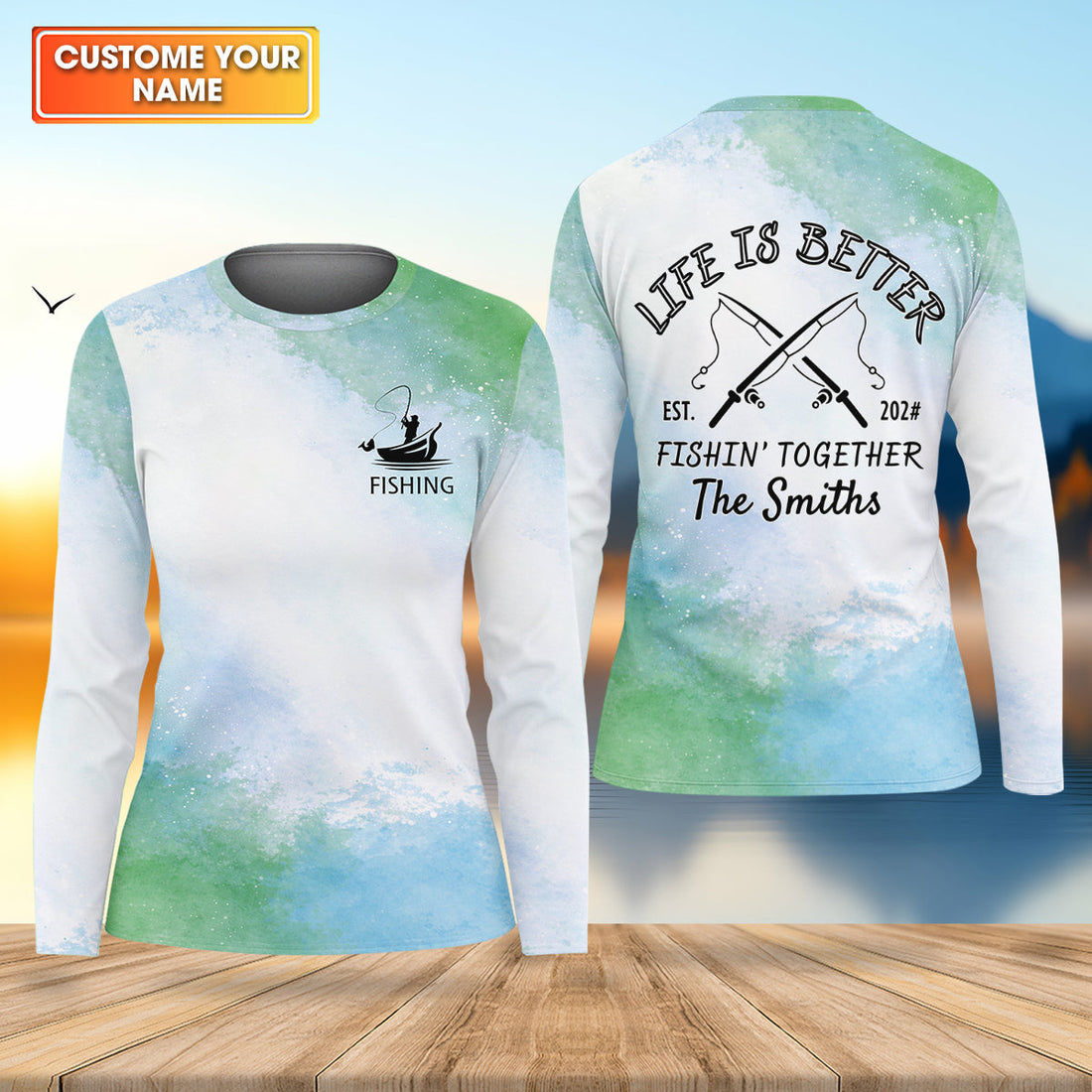Life Is Better Fishing Together Personalized Fishing Shirt, Fishing UPF Shirts, Fishing Shirt For Women
