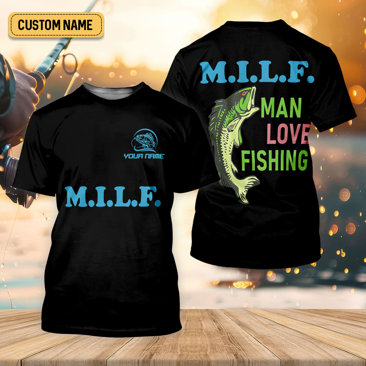 MILF Man I Love Fishing Fishing UPF Shirts, Funny Fishing Shirt, Custom Fishing Shirt, Fishing Shirt For Women