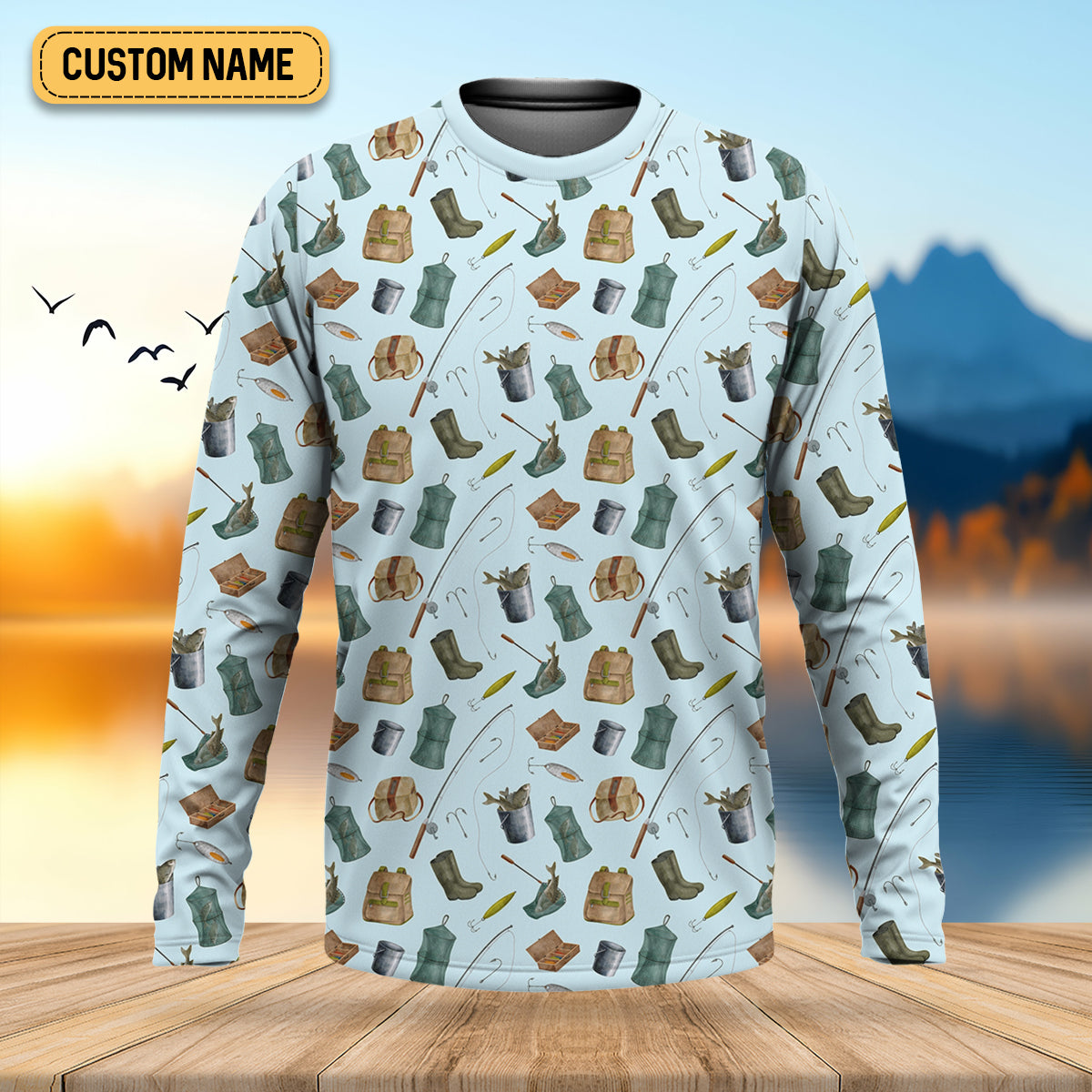 Fishing Tools Custom Fishing Shirt, Performance Fishing Shirts, SPF Shirt For Men, Fishing Gifts For Men