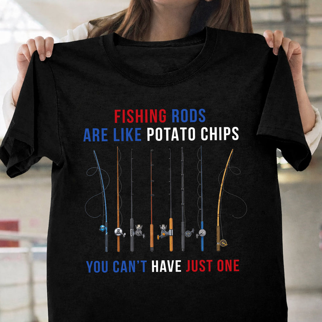 Fishing Rods Are Like Potato Chips Patriotic 4th Of July Funny Fishing Shirt, 250 Years Fishing Shirts For Men