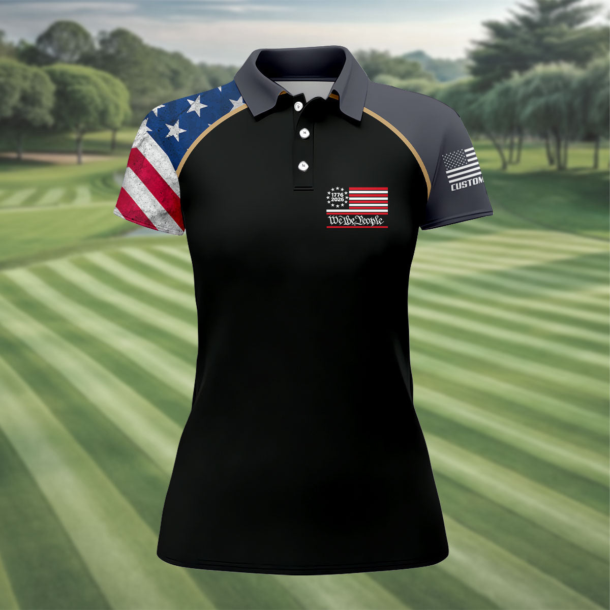 1776-2026 We The People 4th Of July Golf Shirt, Patriotic Golf Shirt, 250 Years Of America Women's Golf Tops