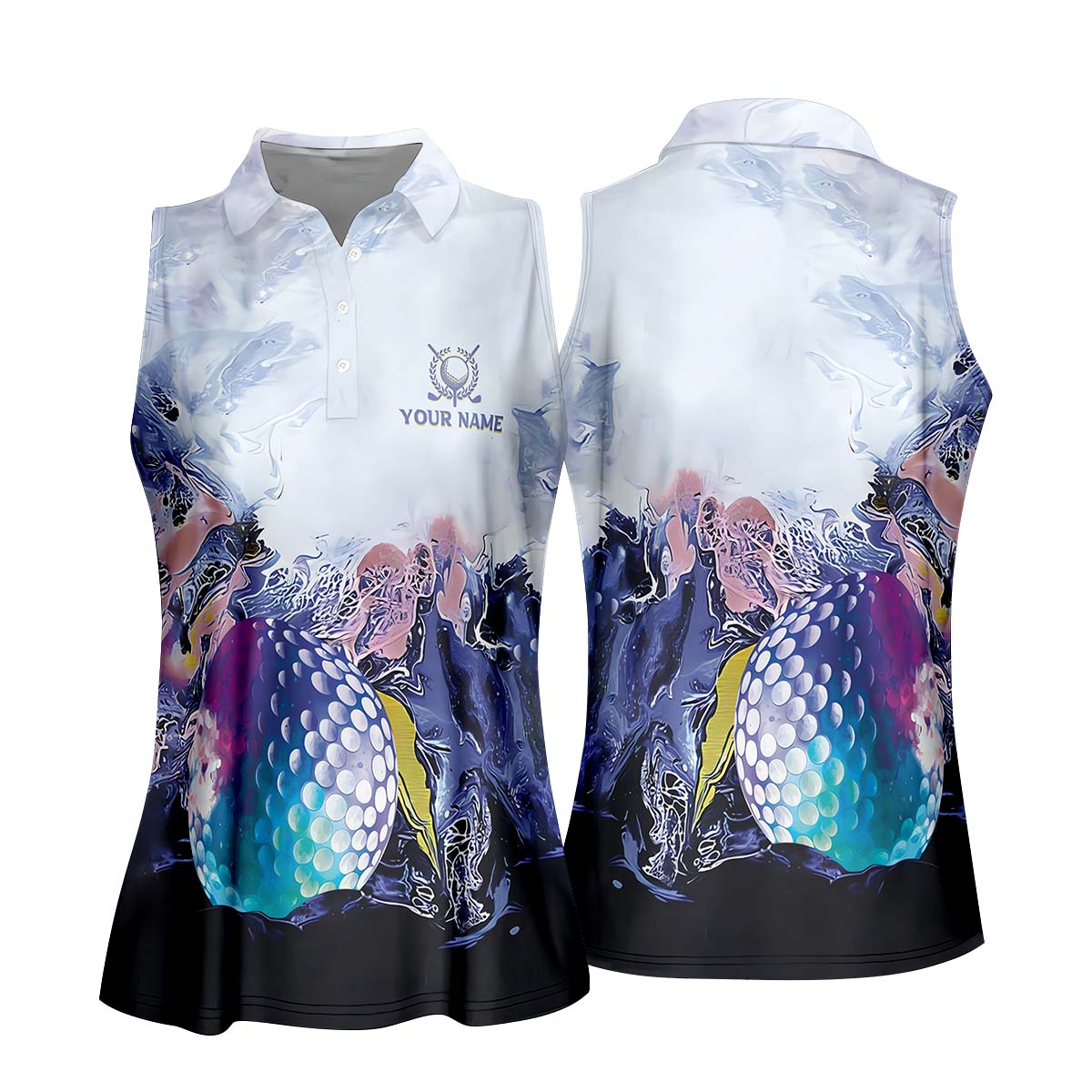 Watercolor Womens Golf Polo ShirtTeam Golf Shirt, Golfing Apparel, Womens Golf Gifts