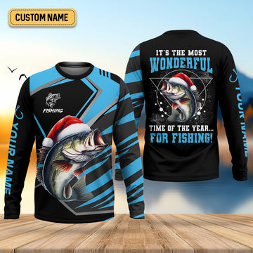 It's The Most Wonderful Time Of The Year For Fishing SPF Shirt For Men, Christmas Fishing Gift Ideas