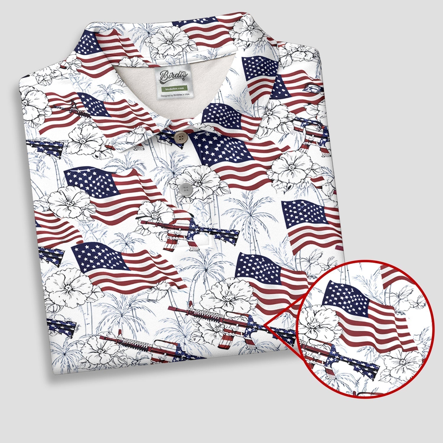 Hawaiian American Women's Golf Tops, 250th Anniversary Patriotic Golf Shirt, Ladies Golf Shirts