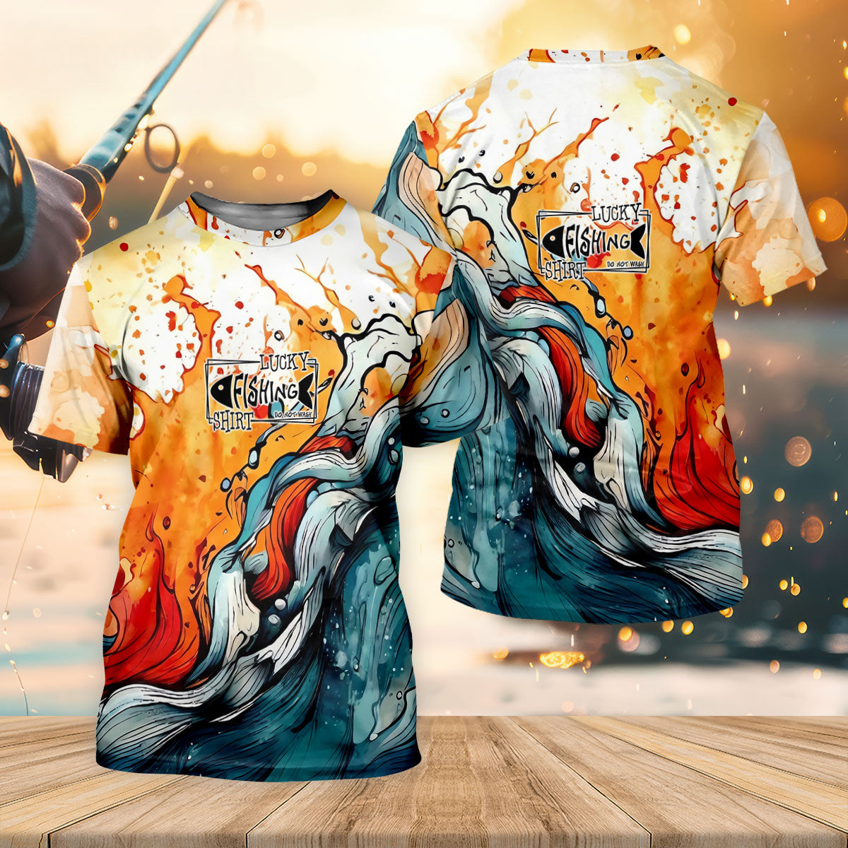 Lucky Fishing Shirt Do Not Wash Great Wave Art Fishing UPF Shirts, Funny Fishing Shirt, Fishing Shirts For Men