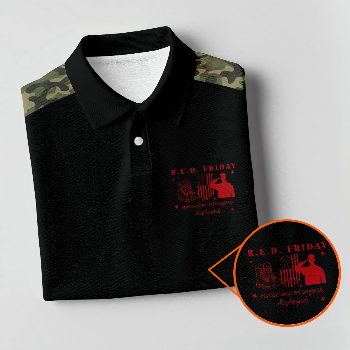 RED Friday Camo Black Patriotic 4th Of July Golf Shirt, 250th Anniversary Golf Shirt For Women