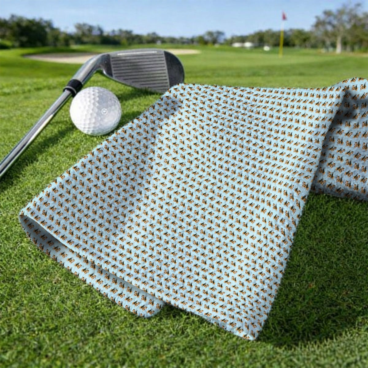 Funny Corgi Golf Towels For Golfer, Corgi Pattern Golf Towel, Dog Lover Golf Gift