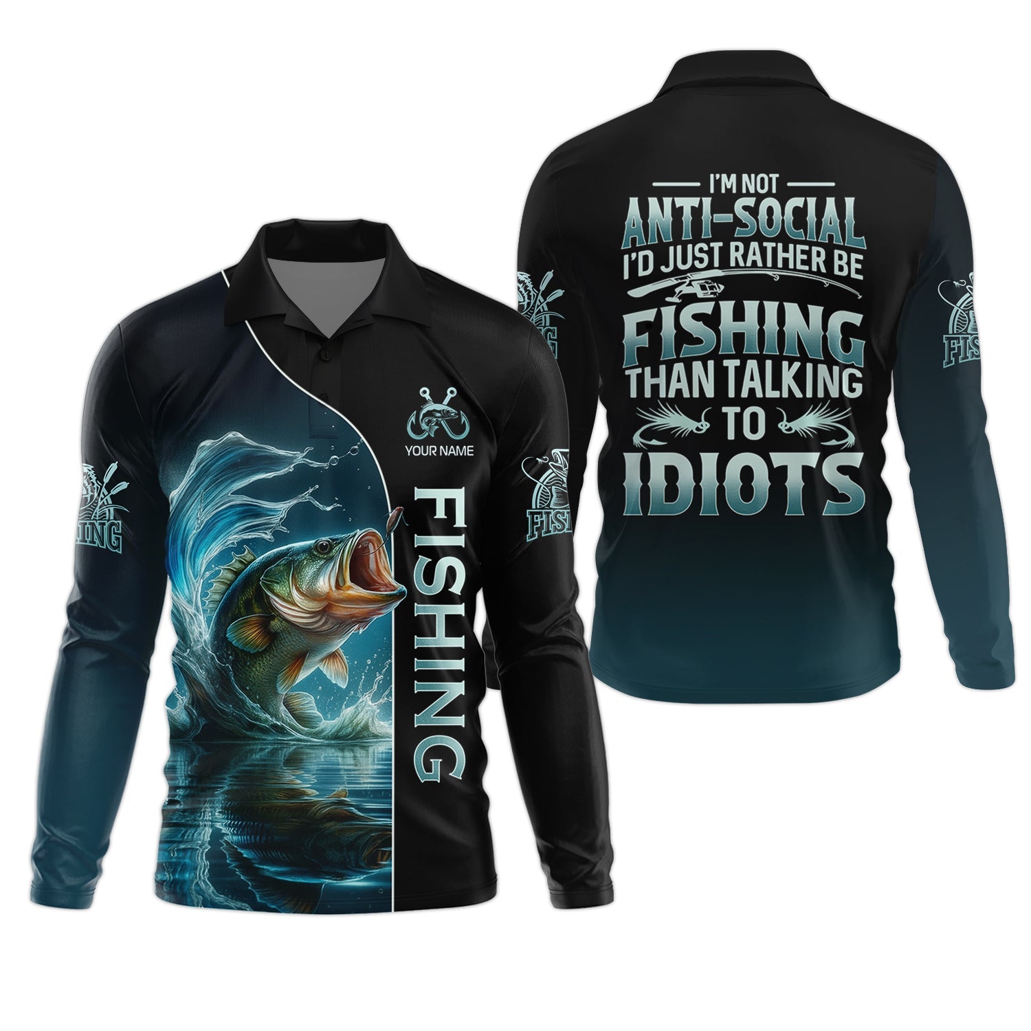 I'd Rather Be Fishing SPF Shirt, Funny Fishing Shirt, Long Sleeve Fishing Shirts, Gift For Fisherman