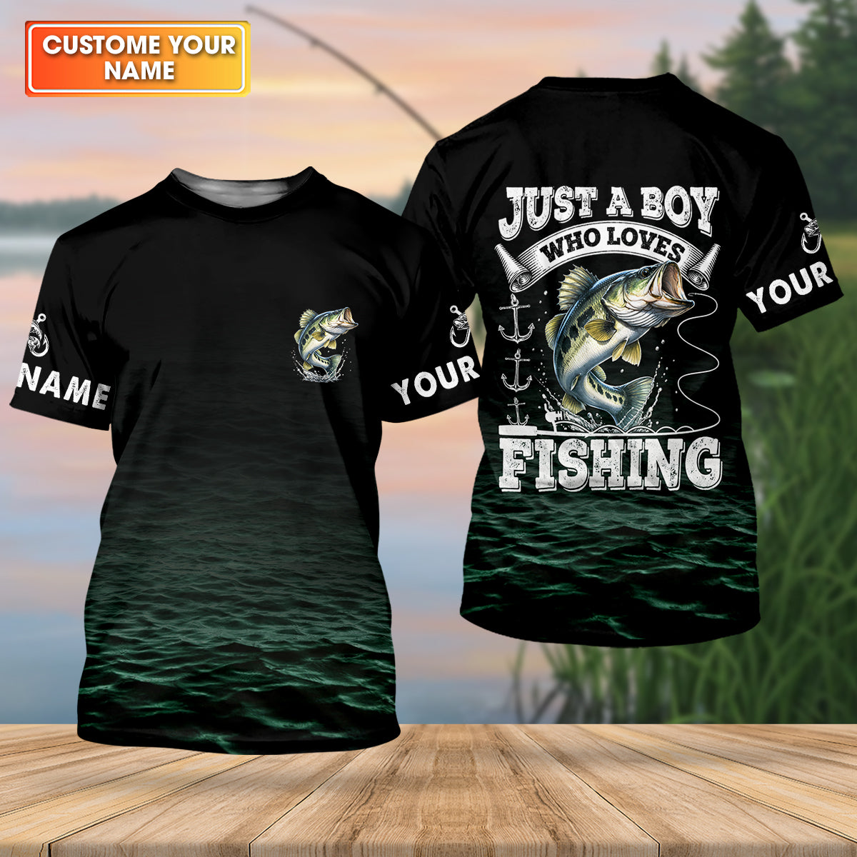 Just A Boy Who Loves Fishing Funny Fishing Shirt, Fishing UPF Shirts, Fishing Shirts For Men