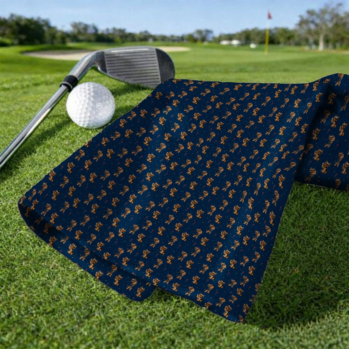 Funny Yorkshire Terrier Golf Towel, Cool Yorkie Pattern Golf Towels, Gift For Golf Lovers