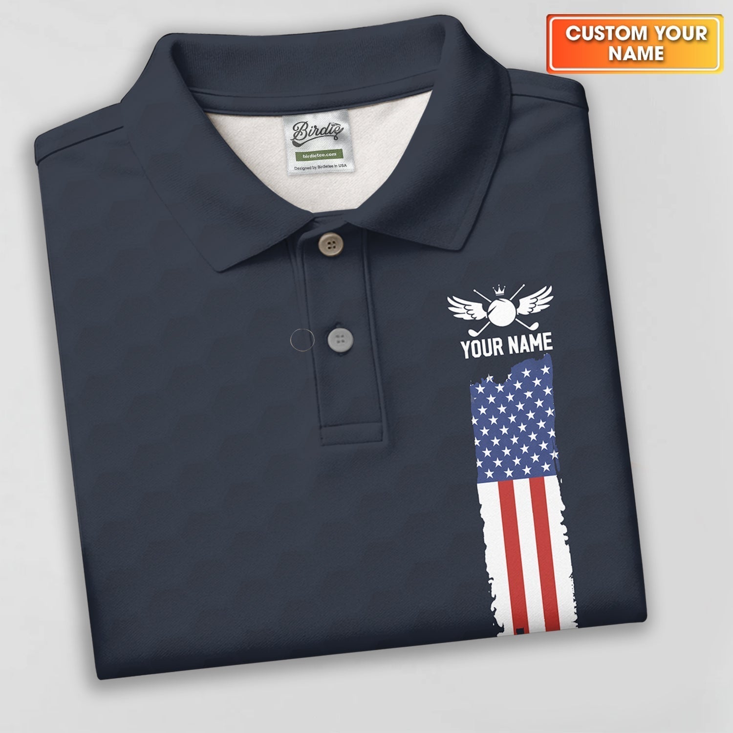 American Flag Patriot Red White Blue Women's Golf Shirts, 250th Anniversary Ladies Golf Shirt