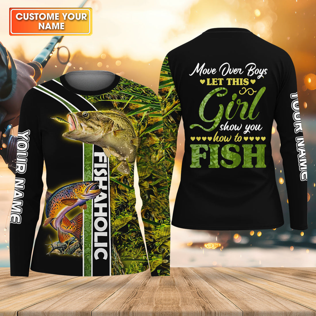 Let This Girl Show You How To Fish Funny Fishing Shirt, Fishing UPF Shirts, Fishing Shirt For Women