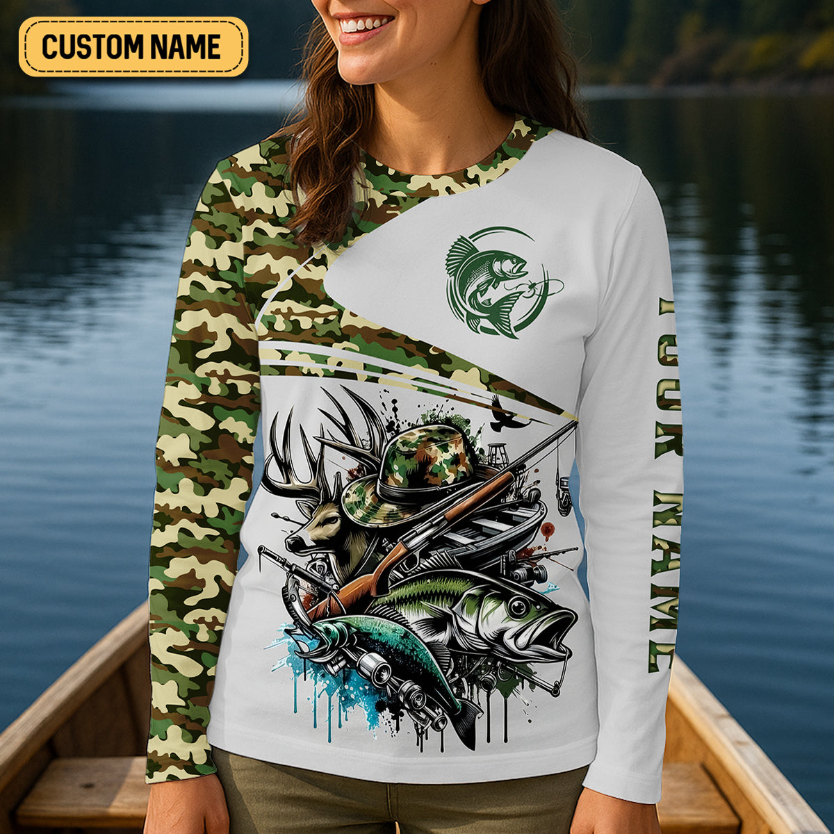 Fishing Solves Most Of My Problems Hunting Solves The Rest Women SPF Shirt, Fishing Shirt Long Sleeve